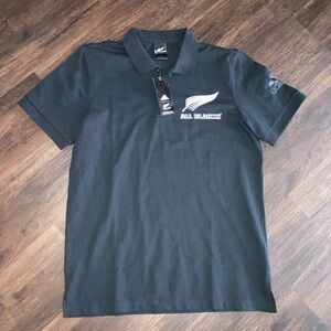 adidas Men's All blacks polo new size L
